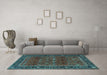 Machine Washable Persian Light Blue Traditional Rug in a Living Room, wshtr2261lblu