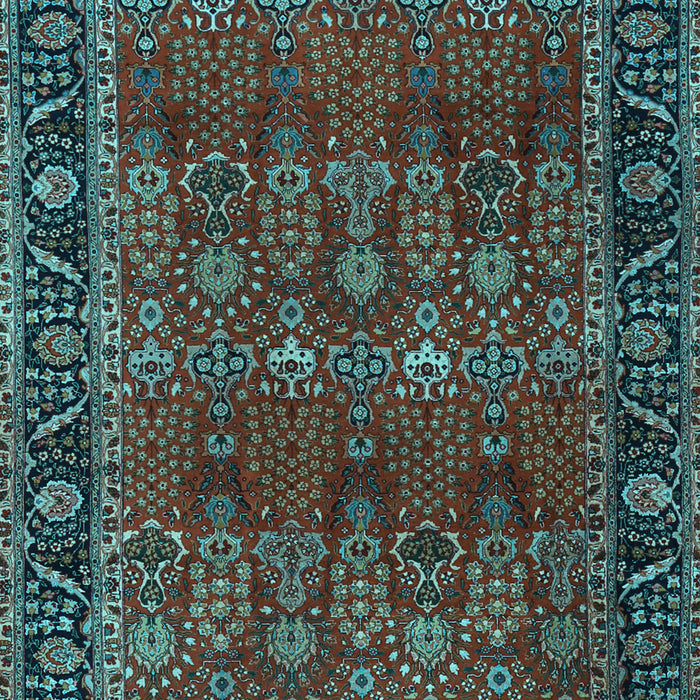 Machine Washable Persian Light Blue Traditional Rug, wshtr2261lblu