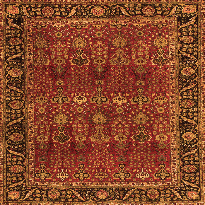 Serging Thickness of Persian Orange Traditional Rug, tr2261org