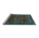 Sideview of Machine Washable Persian Light Blue Traditional Rug, wshtr2261lblu