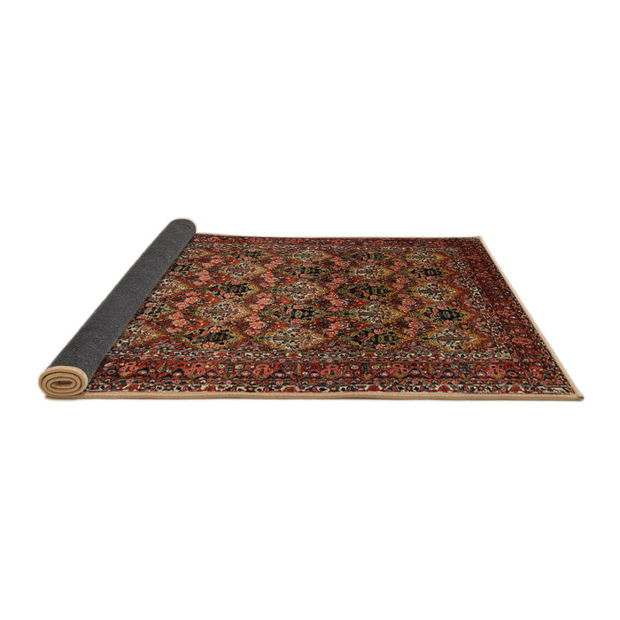 Sideview of Traditional Saffron Red Persian Rug, tr2262