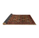 Sideview of Traditional Saffron Red Persian Rug, tr2262