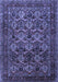 Machine Washable Persian Blue Traditional Rug, wshtr2262blu