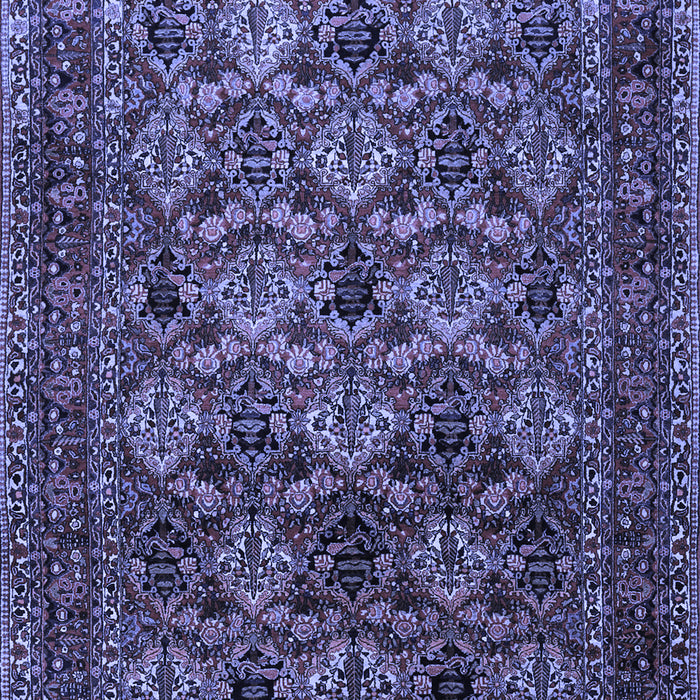 Machine Washable Persian Blue Traditional Rug, wshtr2262blu