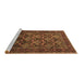 Sideview of Machine Washable Persian Brown Traditional Rug, wshtr2262brn