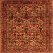 Serging Thickness of Persian Orange Traditional Rug, tr2262org