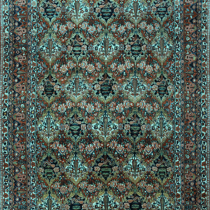 Machine Washable Persian Light Blue Traditional Rug, wshtr2262lblu