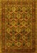 Machine Washable Persian Yellow Traditional Rug, wshtr2262yw