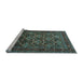 Sideview of Machine Washable Persian Light Blue Traditional Rug, wshtr2262lblu