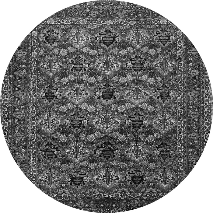 Machine Washable Persian Gray Traditional Rug, wshtr2262gry