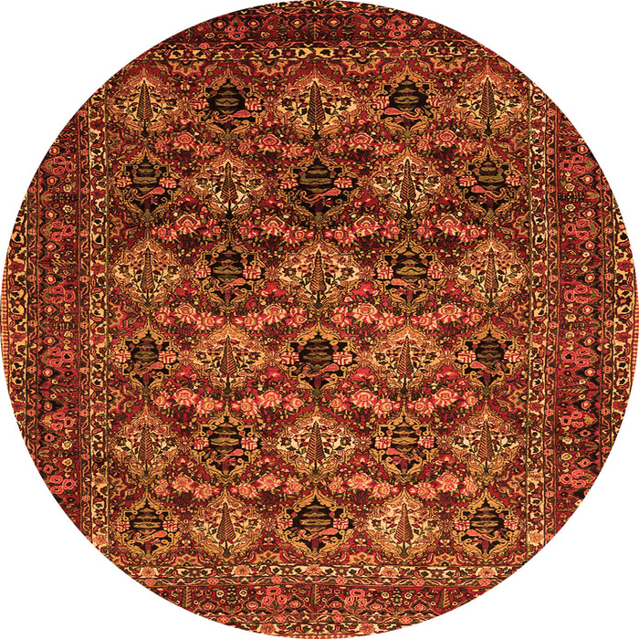 Square Persian Orange Traditional Rug, tr2262org