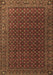 Machine Washable Persian Brown Traditional Rug, wshtr2263brn