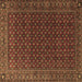 Square Persian Brown Traditional Rug, tr2263brn