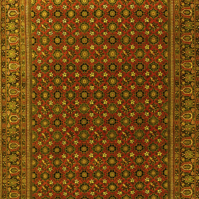 Machine Washable Persian Yellow Traditional Rug, wshtr2263yw