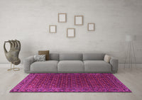 Machine Washable Persian Pink Traditional Rug, wshtr2263pnk