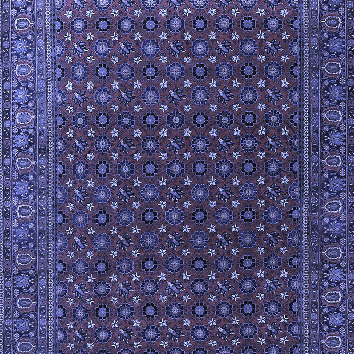 Machine Washable Persian Blue Traditional Rug, wshtr2263blu
