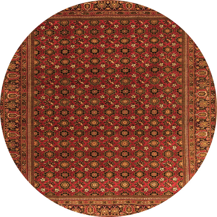 Machine Washable Persian Orange Traditional Area Rugs, wshtr2263org