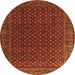 Machine Washable Persian Orange Traditional Area Rugs, wshtr2263org