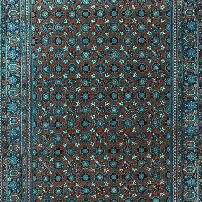 Machine Washable Persian Light Blue Traditional Rug, wshtr2263lblu