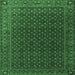 Square Persian Emerald Green Traditional Rug, tr2263emgrn
