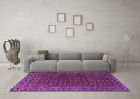 Machine Washable Persian Purple Traditional Rug, wshtr2263pur