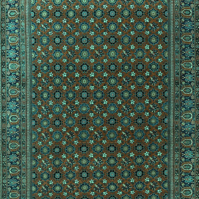 Machine Washable Persian Turquoise Traditional Area Rugs, wshtr2263turq