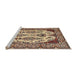 Sideview of Machine Washable Traditional Red Brown Rug, wshtr2264