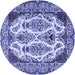Round Persian Blue Traditional Rug, tr2264blu