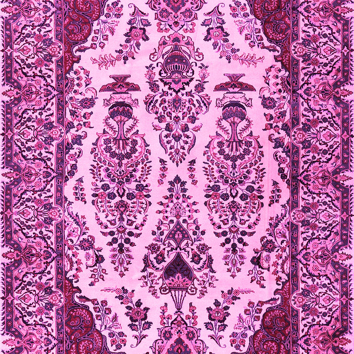 Machine Washable Persian Pink Traditional Rug, wshtr2264pnk