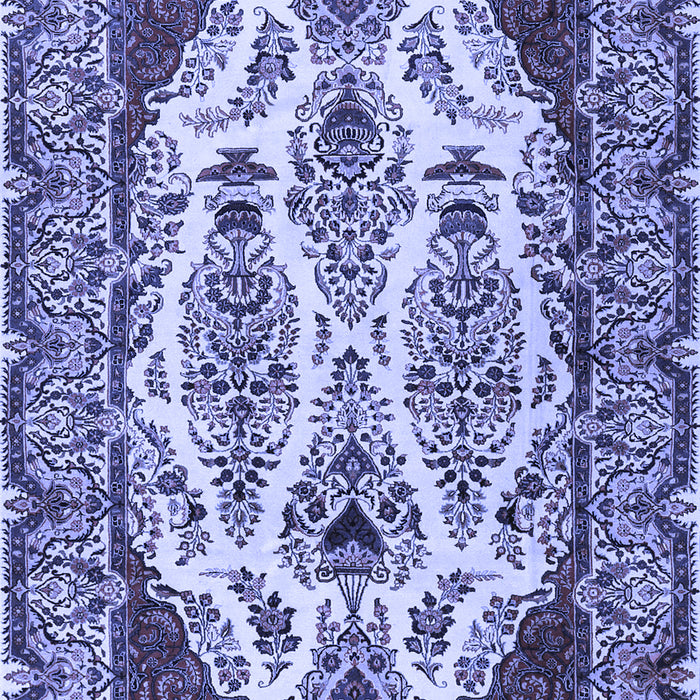 Machine Washable Persian Blue Traditional Rug, wshtr2264blu