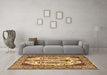 Machine Washable Persian Brown Traditional Rug in a Living Room,, wshtr2264brn