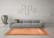 Machine Washable Persian Orange Traditional Area Rugs in a Living Room, wshtr2265org