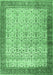 Machine Washable Persian Emerald Green Traditional Area Rugs, wshtr2265emgrn