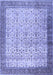 Machine Washable Persian Blue Traditional Rug, wshtr2265blu