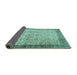 Sideview of Persian Turquoise Traditional Rug, tr2265turq