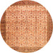 Square Persian Orange Traditional Rug, tr2265org