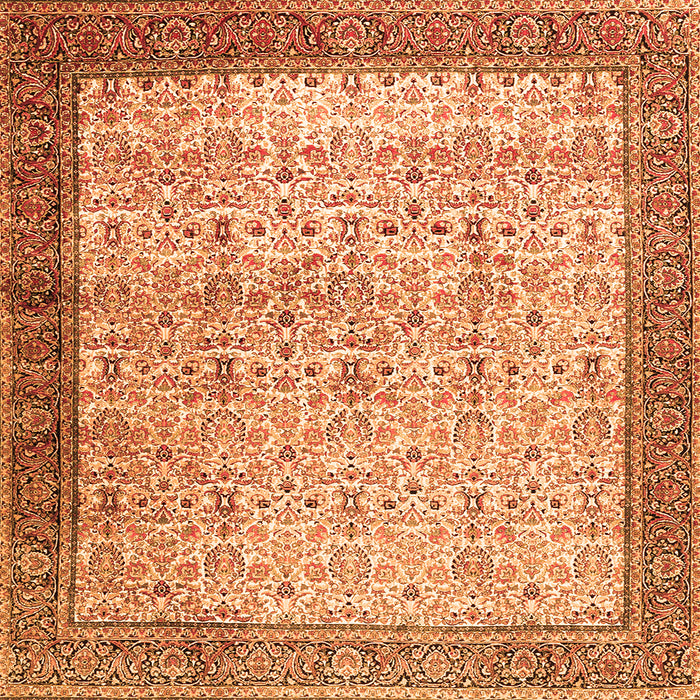 Serging Thickness of Persian Orange Traditional Rug, tr2265org