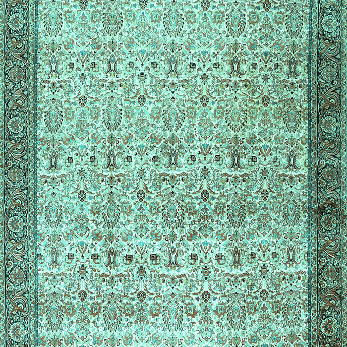 Machine Washable Persian Turquoise Traditional Area Rugs, wshtr2265turq