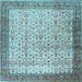 Square Persian Light Blue Traditional Rug, tr2265lblu