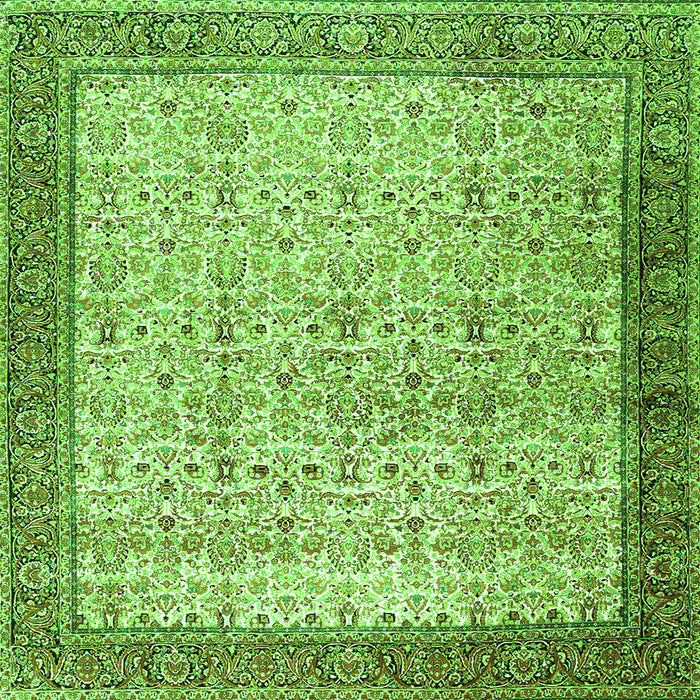 Serging Thickness of Persian Green Traditional Rug, tr2265grn