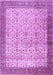 Machine Washable Persian Purple Traditional Area Rugs, wshtr2265pur