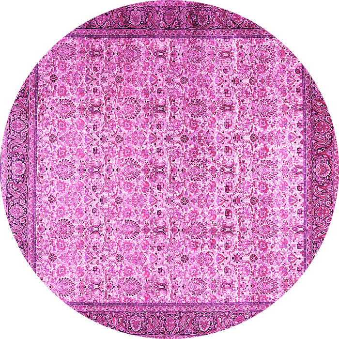 Round Persian Pink Traditional Rug, tr2265pnk