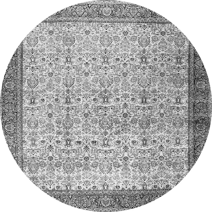 Machine Washable Persian Gray Traditional Rug, wshtr2265gry