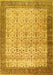 Machine Washable Persian Yellow Traditional Rug, wshtr2265yw