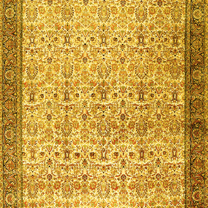 Machine Washable Persian Yellow Traditional Rug, wshtr2265yw