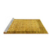 Sideview of Machine Washable Persian Yellow Traditional Rug, wshtr2265yw