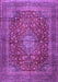 Machine Washable Medallion Purple Traditional Area Rugs, wshtr2266pur