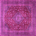 Square Medallion Pink Traditional Rug, tr2266pnk