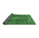 Sideview of Medallion Emerald Green Traditional Rug, tr2266emgrn