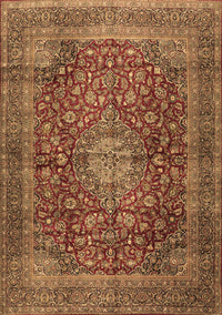 Medallion Brown Traditional Rug, tr2266brn